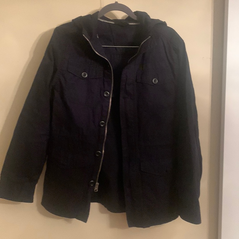 ODIN New York at target black hooded jacket mens small womens medium